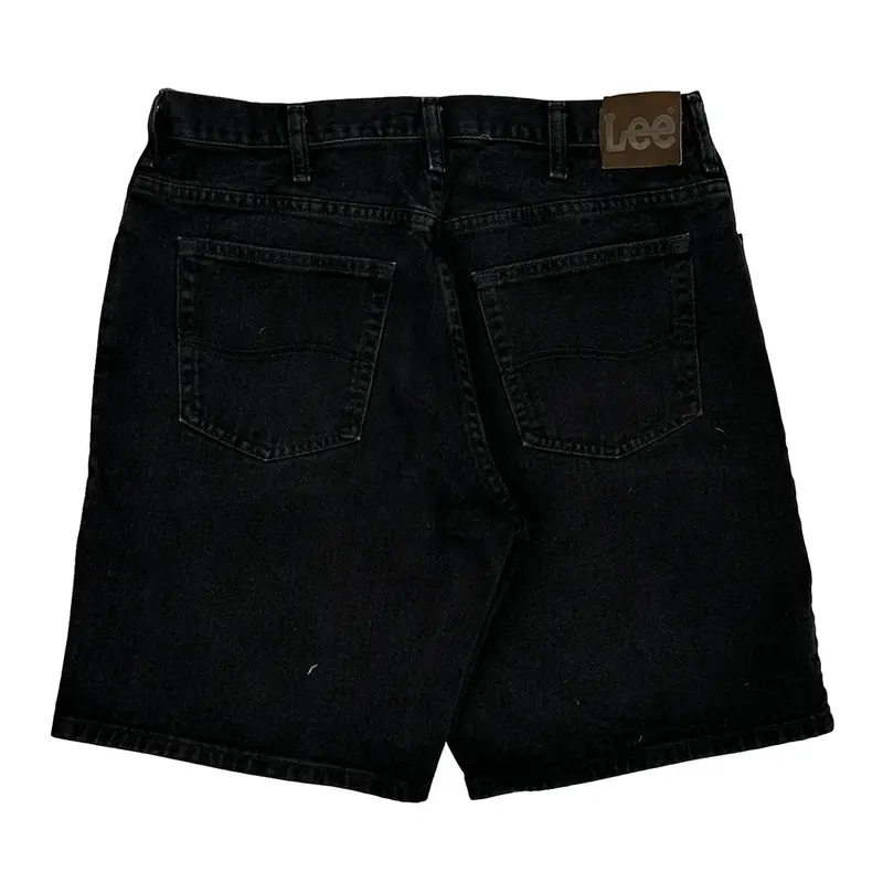 Lee Denim Shorts - 36W 10L Black Cotton