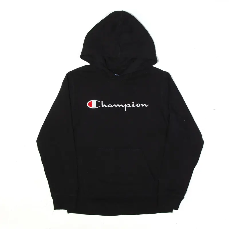 CHAMPION Hoodie Black Pullover Boys L