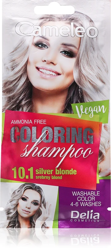 Delia Cosmetics Cameleo colored shampoo for hair color 10.1 Silver Blonde 40 ml