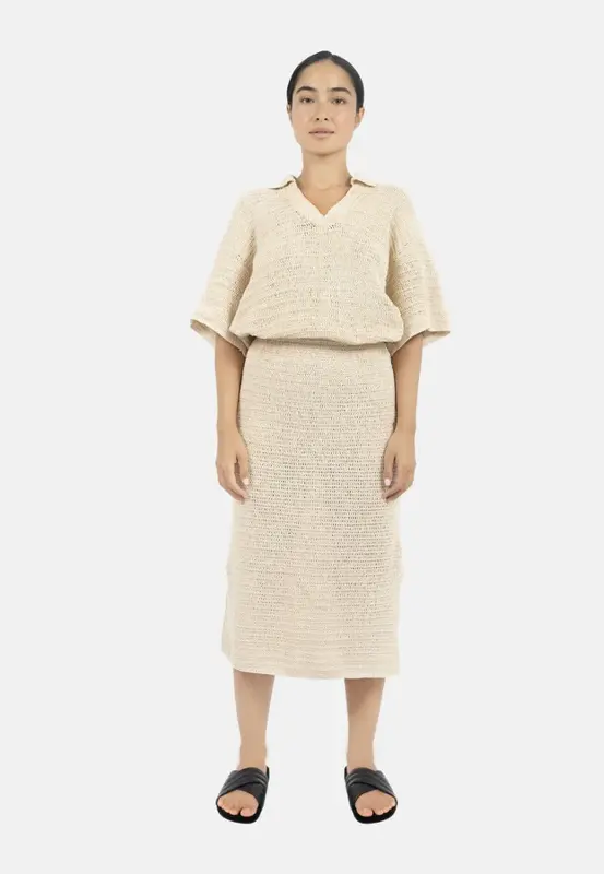 Sedona Crochet Skirt-Natural | Size: M