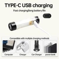 Pocket Rechargeable Flashlight EDC Flashlight, 300 Lumens, Type-C Interface, Keychain Light, Portable Small Mini LED Flashlig...