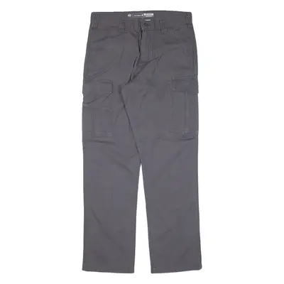 CARHARTT IRR Cargo Workwear Mens Trousers Grey Relaxed Straight W32 L32