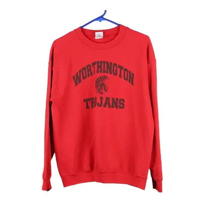 Worthington Trojans Gildan Graphic Sweatshirt - Medium Red Cotton Blend