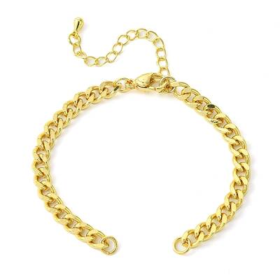 Rack Plating Brass Twisted Chain Bracelet Making