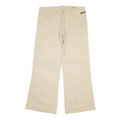 GAS JEANS Stretch Chino Trousers Beige Regular Flared Womens W32 L29