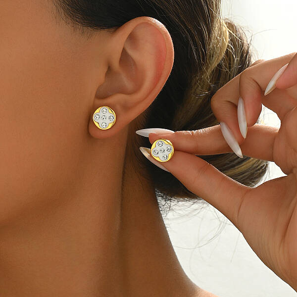 Elegant Vintage Alloy Stud Earrings