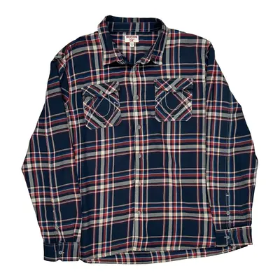 True Religion Checked Shirt - 3XL Navy Cotton