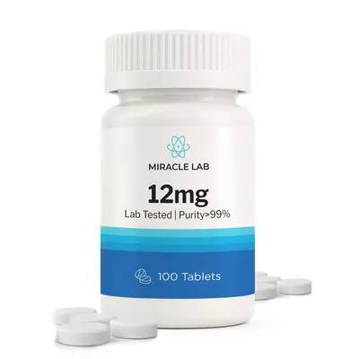 Miracle labs 12 mg, 99% Purity, 100 tablets, Lab Tested