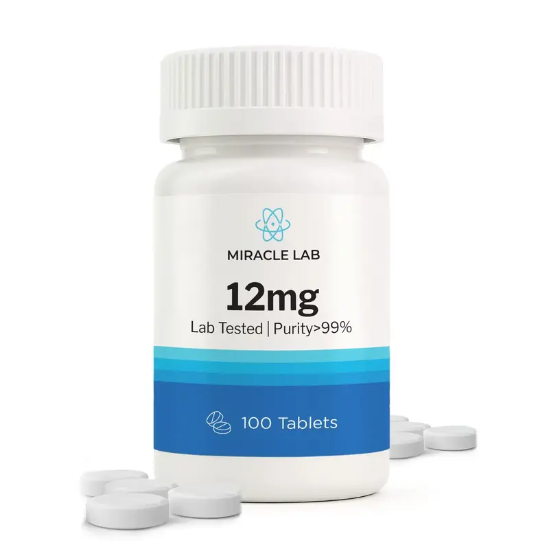 Miracle labs 12 mg, 99% Purity, 100 tablets, Lab Tested