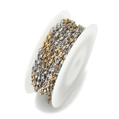 304 Stainless Steel Two Tone Twist Rectangle Link Chains