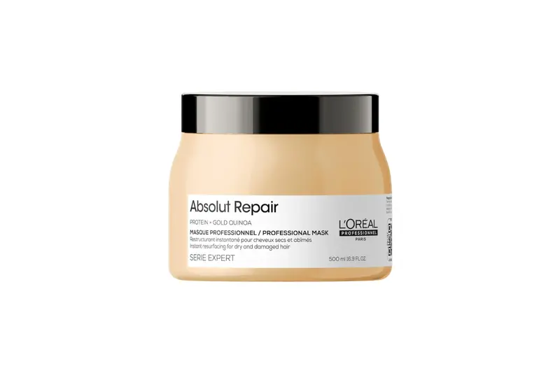 L'Oreal Professionnel, Serie Expert Absolut Repair, Protein + Gold Quinoa, Maschera cream for hair treatment, Instant restruc...