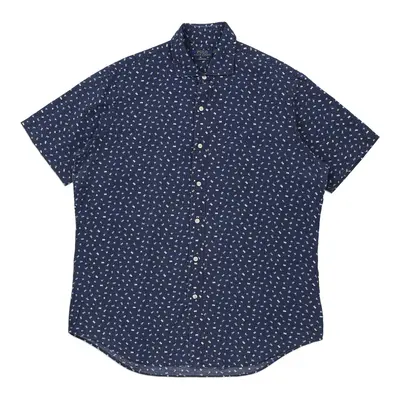 Polo Ralph Lauren Short Sleeve Shirt - Large Navy Cotton