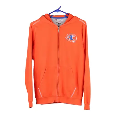Age 13-14 Champion Hoodie - XL Orange Cotton