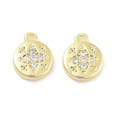 Brass Micro Pave Cubic Zirconia Pendants