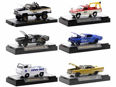 Auto Meets Set of 6 Cars IN DISPLAY CASES Release 64 Limited Edition to 9600 pieces Worldwide 1/64 Diecast Model Cars by M2 M...