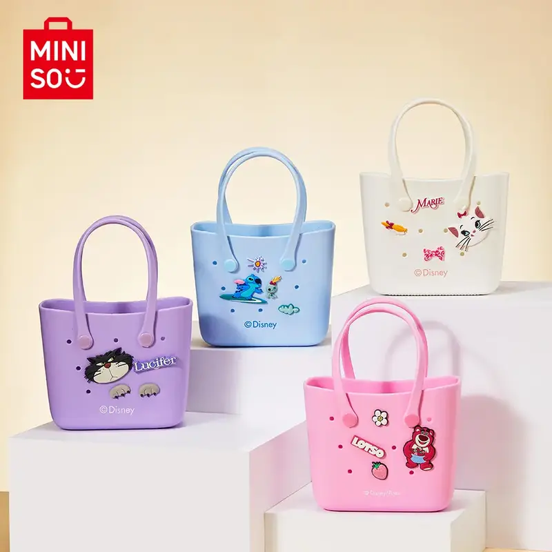 MINISO x Disney Mini Lunch Tote Bag -  Cute Crocs Design Durable Small Size Disney Design With Handle Cute Bento Bags Surpris...