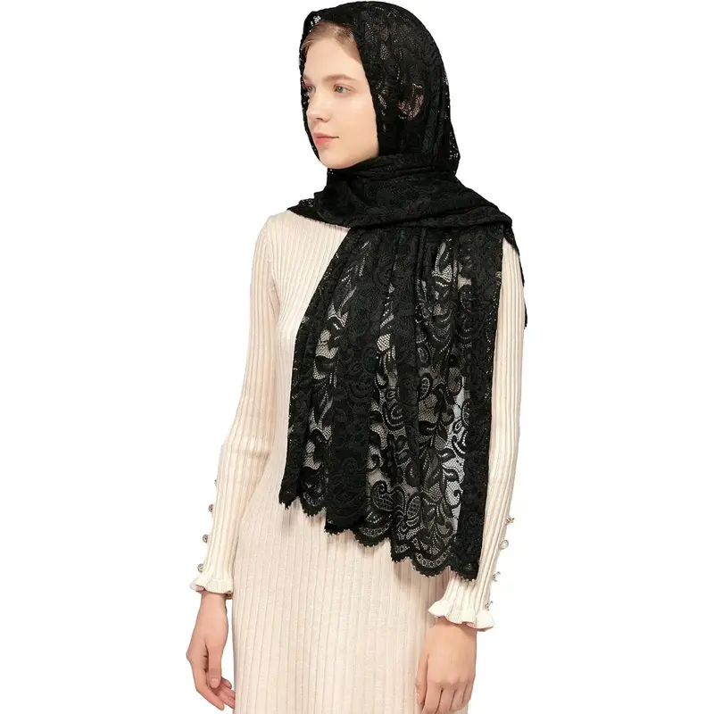 Rectangular Chapel Veil Scarf Catholic Church Veils Mantilla Wrap Shawl Mass Head Covering