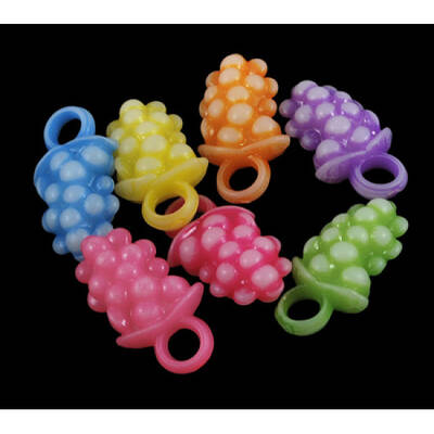 Acrylic 3D Grape Charms