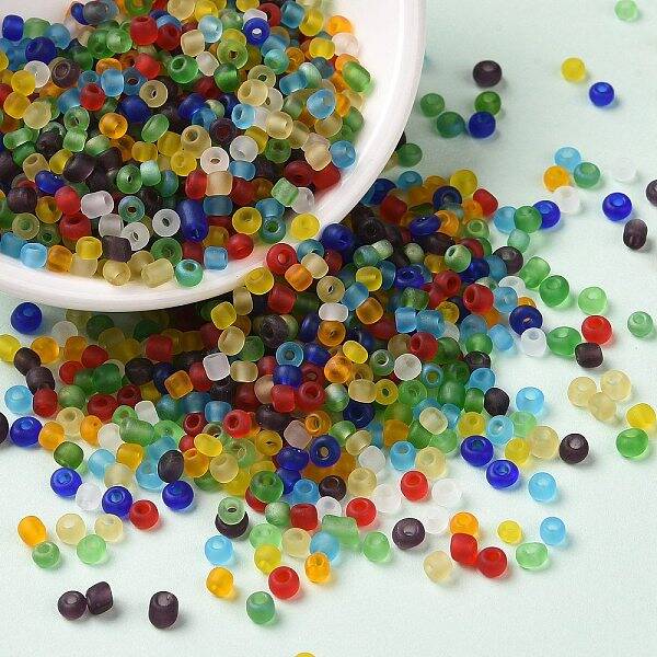 Frosted Colours Glass Seed Beads