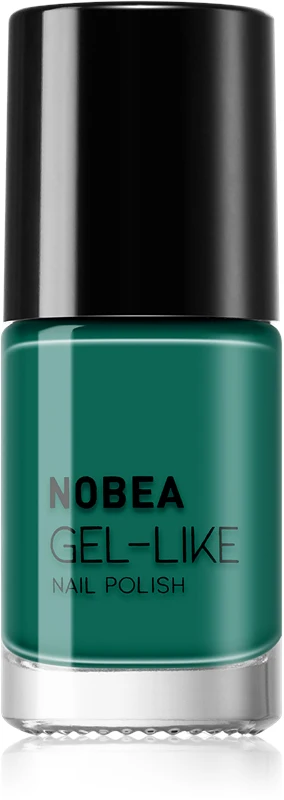 NOBEA Day-to-Day Gel-like nail polish gel effect color #N65 Emerald green 6 ml