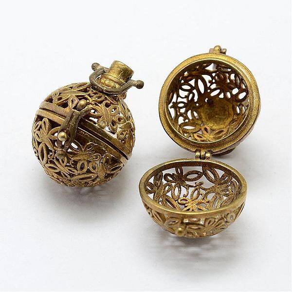 Brass Hollow Cage Pendants