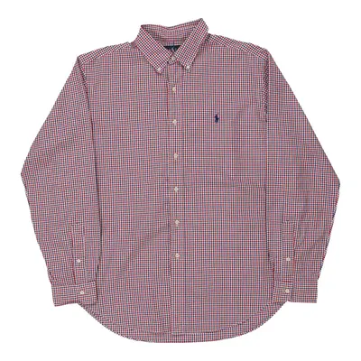 Ralph Lauren Checked Shirt - XL Red Cotton