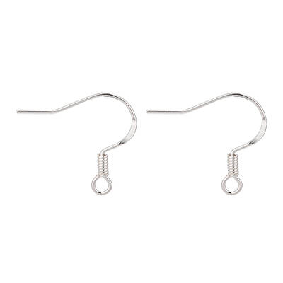 925 Sterling Silver Flat Coil Earwire