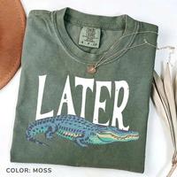 Comfort Color Later Gator T- Shirt, Vintage 90s Style TShirt, Funny Graphic Alligator Tee, Gift For Him Or Her Cotton Fit Cla...
