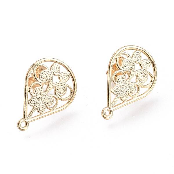 Brass Stud Earring Findings