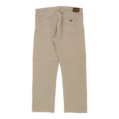 Armani Jeans Trousers - 36W 30L Beige Cotton