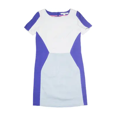 BODEN Shift Dress Blue Short Sleeve Knee Length Womens UK 6
