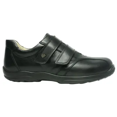 Finn Comfort Cardiff Leather Men's Slip On Shoes - Black - Size:US 9.5 Men