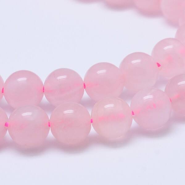 Natural Madagascar Rose Quartz Beads Strads