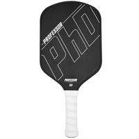 Professor PhD Raw Carbon Fiber Pickleball Paddle - 16MM - USA Pickleball Approved - Honeycomb Core - Power & Control