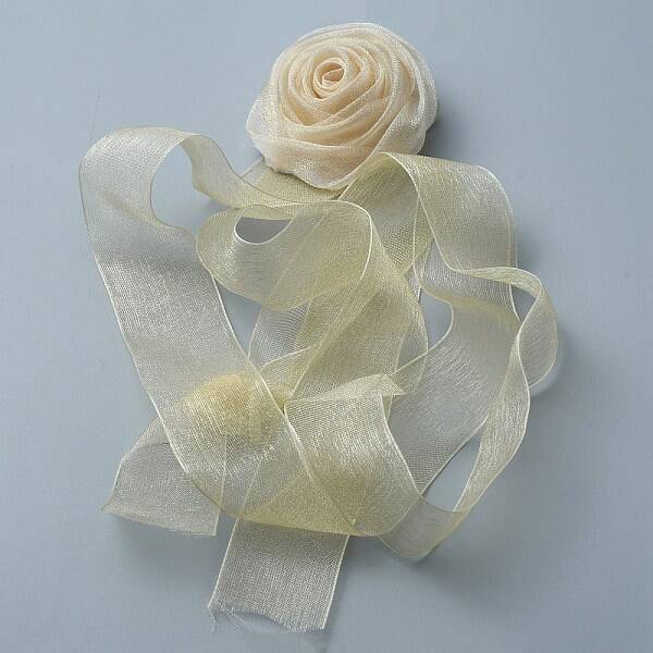 Cloth Rose Ribbon Chokers