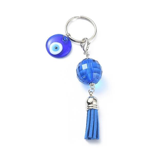Lampwork Evil Eye Keychain