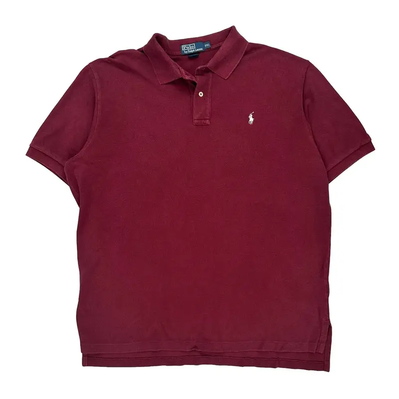 Polo By Ralph Lauren Polo Shirt - 2XL Burgundy Cotton
