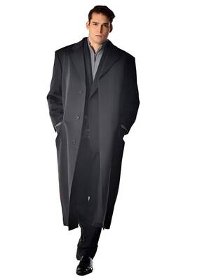 %10 Cashmere Blend %65 Wool Fabric By Alberto Nardoni Bran Cashmere Blend Full Length Men's Long Men's Dress Topcoat - Winter...