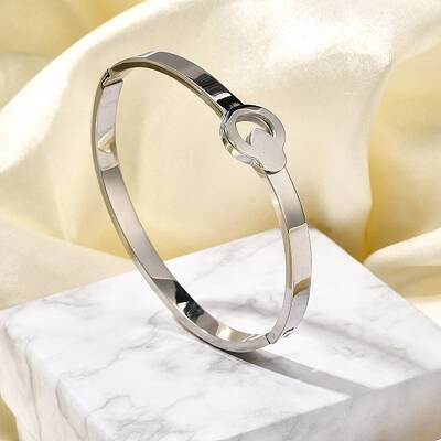 304 Stainless Steel Hinged Bangles for Women