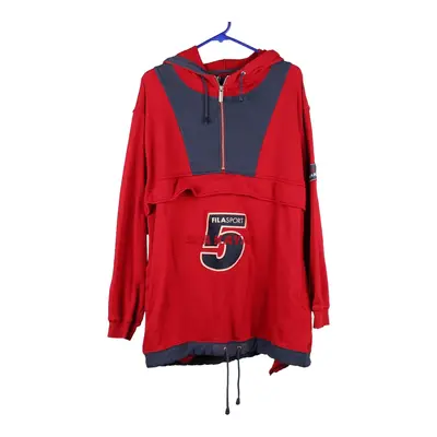 Fila Windbreaker - XL Red Cotton Blend