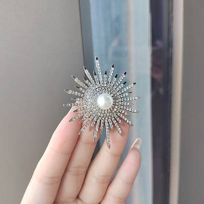 Sunflower Alloy Rhinestone Brooches for Backpack Clothes