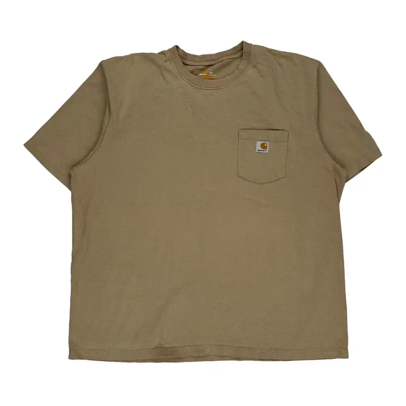 Carhartt T-Shirt - 2XL Beige Cotton