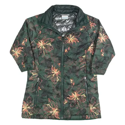 COLUMBIA Insulated Short Sleeve Womens Puffer Jacket Green Floral S