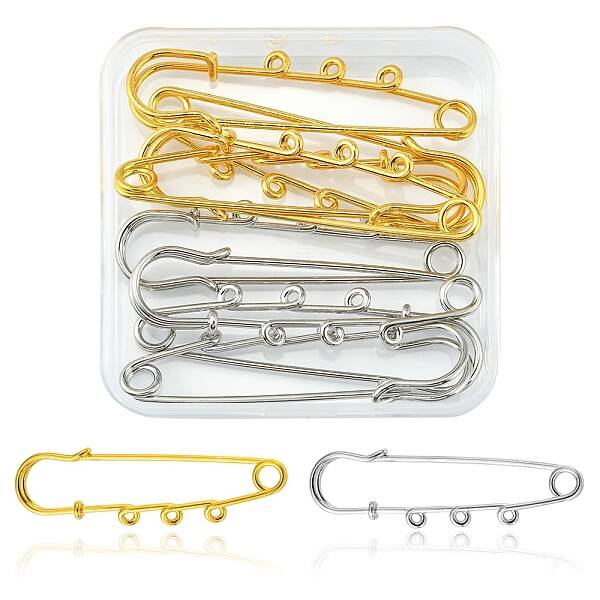 8Pcs 2 Colors Stainless Steel Safety Pins