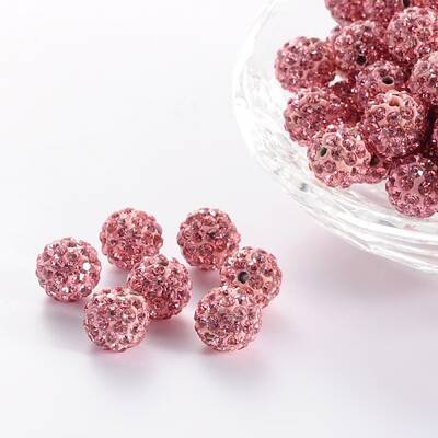 Polymer Clay Rhinestone Beads