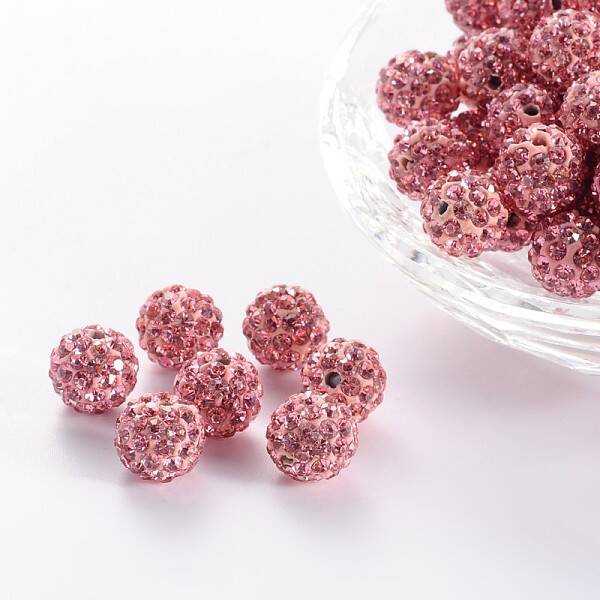 Polymer Clay Rhinestone Beads