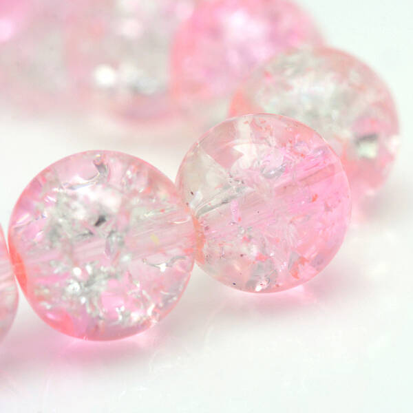 Baking Painted Crackle Glass Beads Strands