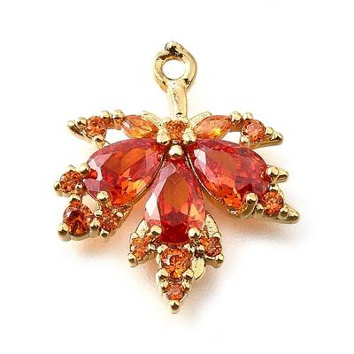 Brass Micro Pave Clear Cubic Zirconia Pendants