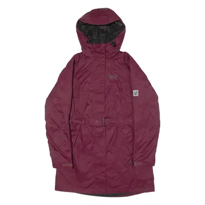 JACK WOLFSKIN Womens Coat Maroon Hooded M