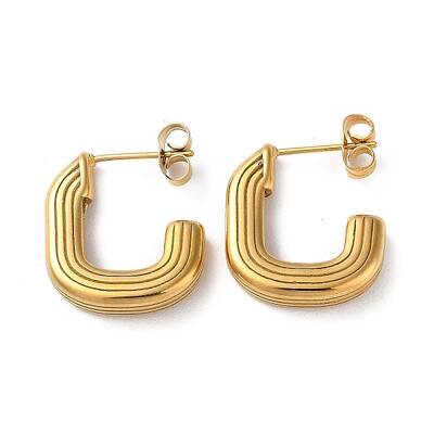 Ion Plating(IP) 304 Stainless Steel Stud Earrings
